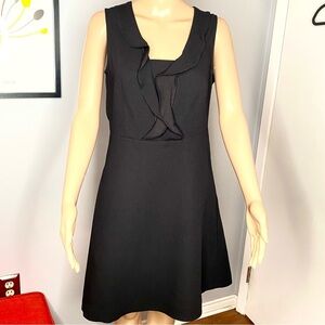 RW&CO Elegant Ruffled Black Sleeveless Dress for Simple Elegance US 8